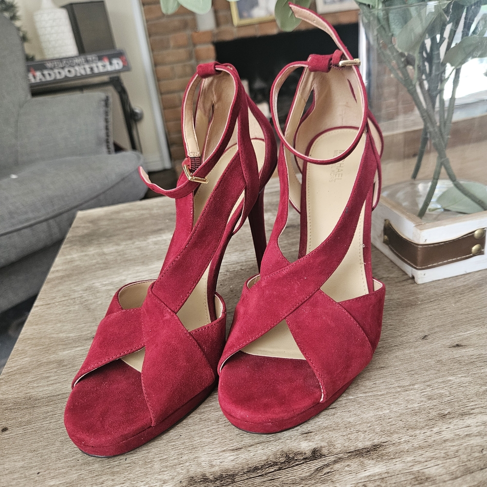 Michael Kors Collection Red Suede Heels